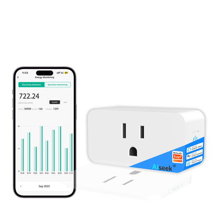 AISeek Pro Series Energy Monitoring Smart Plug 1Pack