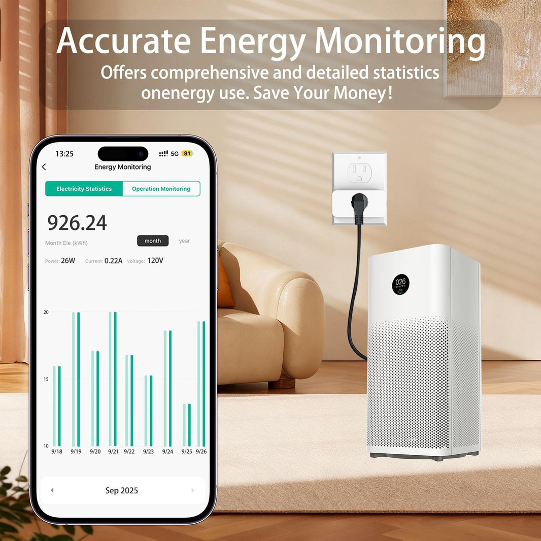 AiSeek Pro Series Energy Monitoring Smart Plug 4Pack